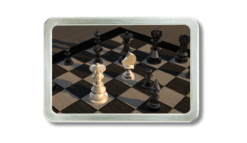 Gürtelschnalle mit Schachbrett und Figuren