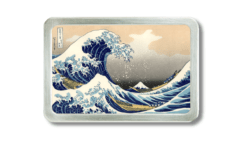 Gürtelschnalle mit der Welle von Kanagawa